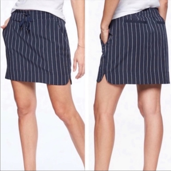 Athleta Pants - Athleta Midtown Navy Pinstripe Skort